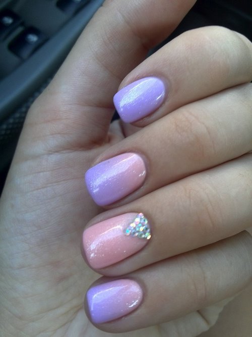 Manucure ombre à la mode sur des ongles de différentes longueurs: idées de photos