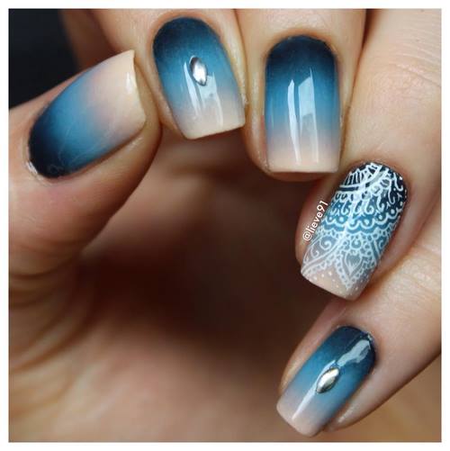 Manucure ombre à la mode sur des ongles de différentes longueurs: idées de photos