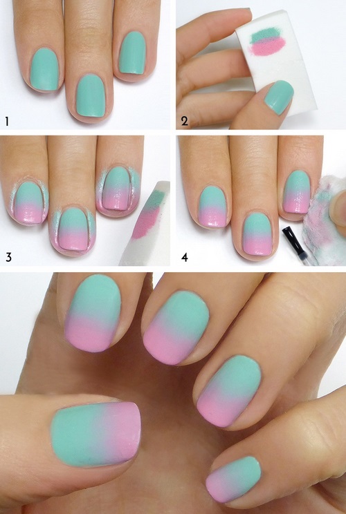 Manucure ombre à la mode sur des ongles de différentes longueurs: idées de photos