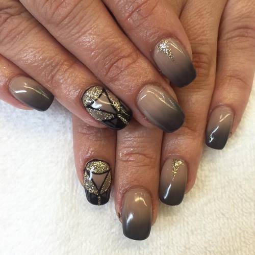 Manucure ombre à la mode sur des ongles de différentes longueurs: idées de photos