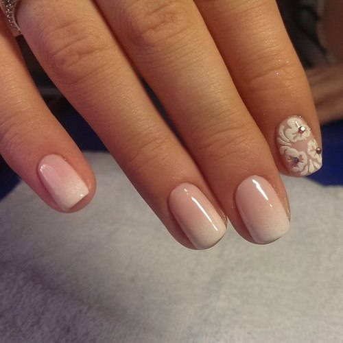 Manucure ombre à la mode sur des ongles de différentes longueurs: idées de photos