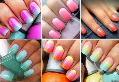Manucure ombre à la mode sur des ongles de différentes longueurs: idées de photos