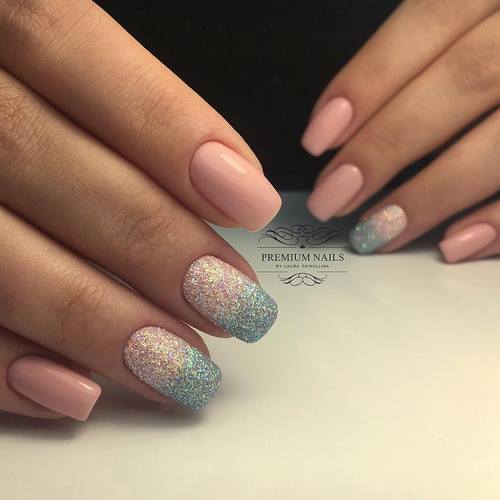 Manucure ombre à la mode sur des ongles de différentes longueurs: idées de photos