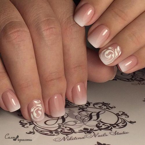 Manucure ombre à la mode sur des ongles de différentes longueurs: idées de photos