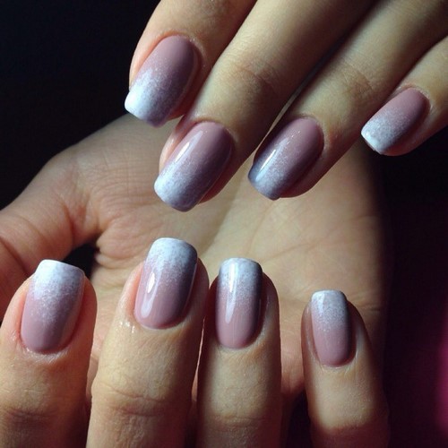 Manucure ombre à la mode sur des ongles de différentes longueurs: idées de photos