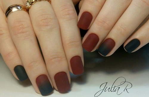 Manucure ombre à la mode sur des ongles de différentes longueurs: idées de photos