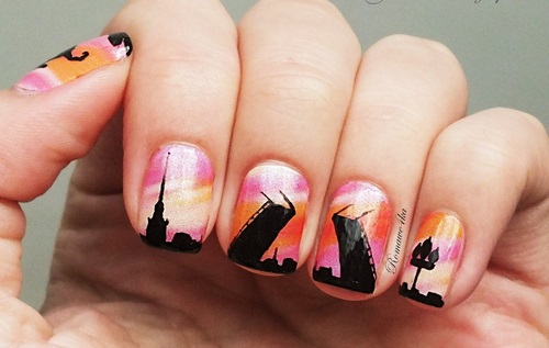 Manucure ombre à la mode sur des ongles de différentes longueurs: idées de photos