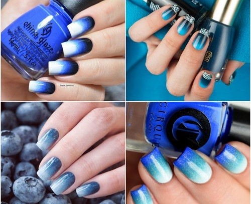 Manucure ombre à la mode sur des ongles de différentes longueurs: idées de photos