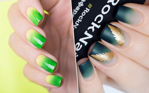 Manucure ombre à la mode sur des ongles de différentes longueurs: idées de photos