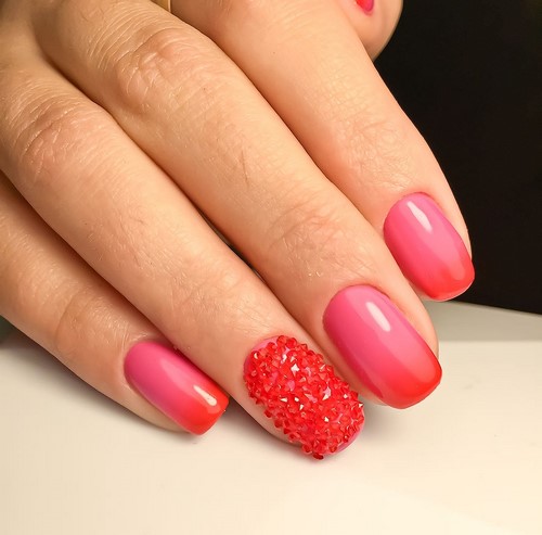 Manucure ombre à la mode sur des ongles de différentes longueurs: idées de photos