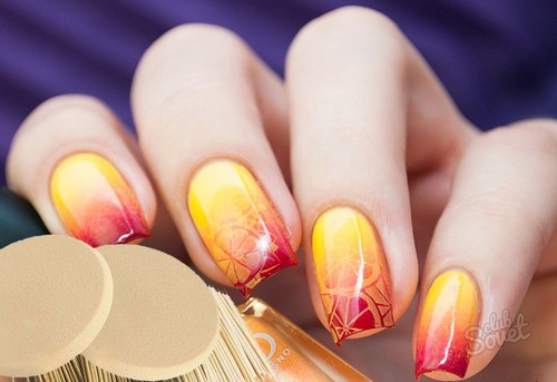 Manucure ombre à la mode sur des ongles de différentes longueurs: idées de photos