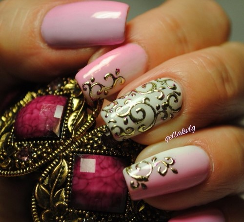 Manucure ombre à la mode sur des ongles de différentes longueurs: idées de photos