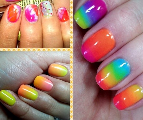 Manucure ombre à la mode sur des ongles de différentes longueurs: idées de photos