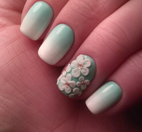 Manucure ombre à la mode sur des ongles de différentes longueurs: idées de photos