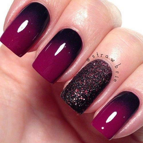 Manucure ombre à la mode sur des ongles de différentes longueurs: idées de photos