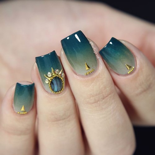 Manucure ombre à la mode sur des ongles de différentes longueurs: idées de photos