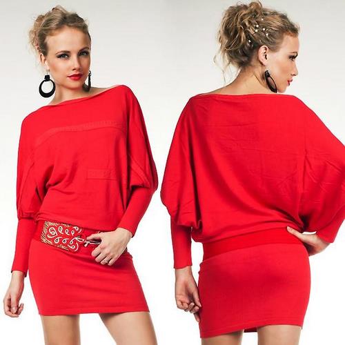 Robes de chauve-souris à la mode - photos, robes de soirée et de tous les jours avec une manche de chauve-souris