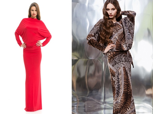 Robes de chauve-souris à la mode - photos, robes de soirée et de tous les jours avec une manche de chauve-souris