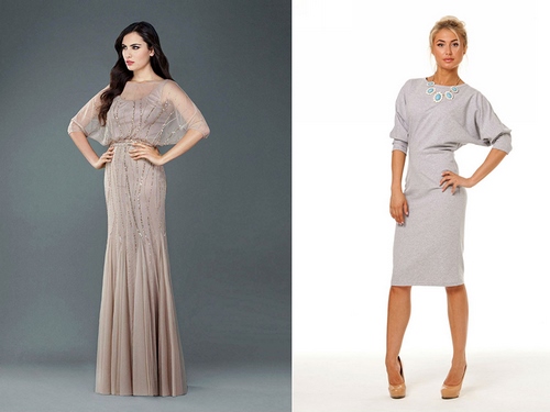 Robes de chauve-souris à la mode - photos, robes de soirée et de tous les jours avec une manche de chauve-souris