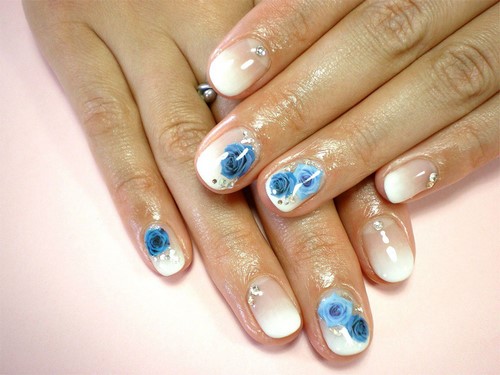 Design à la mode de manucure pour les ongles courts - idées de photos