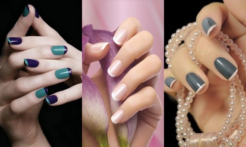 Design à la mode de manucure pour les ongles courts - idées de photos