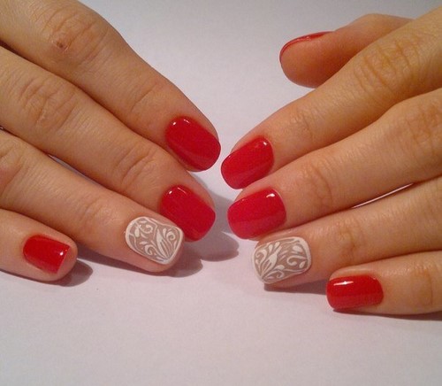 Design à la mode de manucure pour les ongles courts - idées de photos