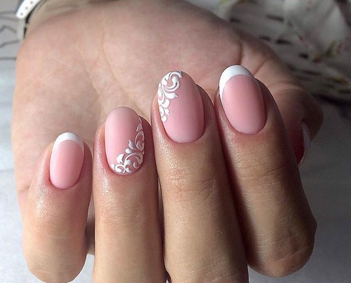 Design à la mode de manucure pour les ongles courts - idées de photos