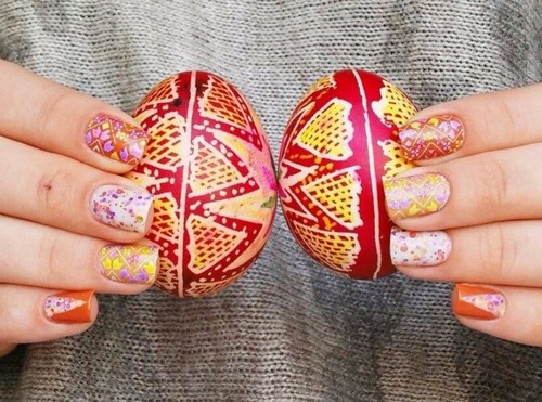 Design à la mode de manucure pour les ongles courts - idées de photos