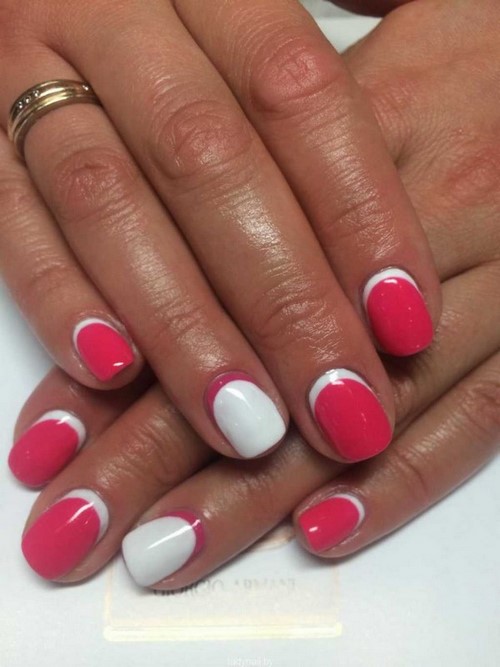 Design à la mode de manucure pour les ongles courts - idées de photos