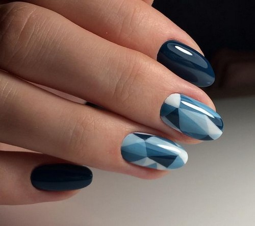 Design à la mode de manucure pour les ongles courts - idées de photos