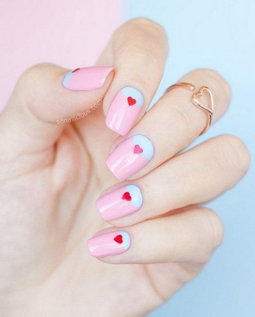 Design à la mode de manucure pour les ongles courts - idées de photos