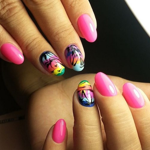 Manucure lumineuse - idées originales de conception d'ongles aux couleurs saturées