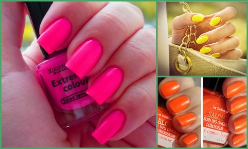 Manucure lumineuse - idées originales de conception d'ongles aux couleurs saturées