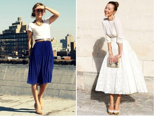 Jupes midi à la mode. Comment porter une jupe midi - idées photo, nouveautés, tendances