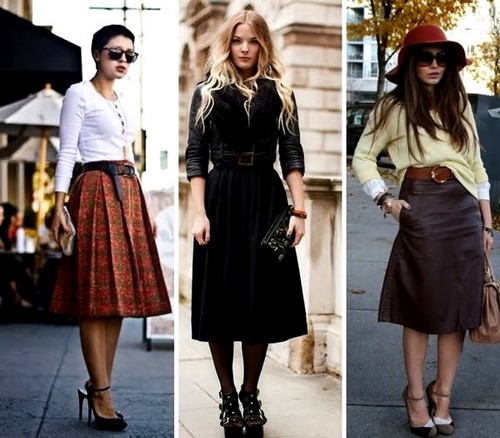 Jupes midi à la mode. Comment porter une jupe midi - idées photo, nouveautés, tendances