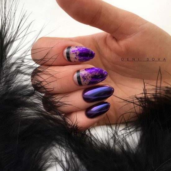 Manucure sombre à la mode - belles photos de l'idée de manucure dans des tons sombres