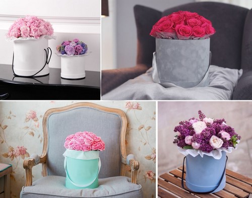 Tendance floristique à la mode: des fleurs à faire soi-même dans une boîte