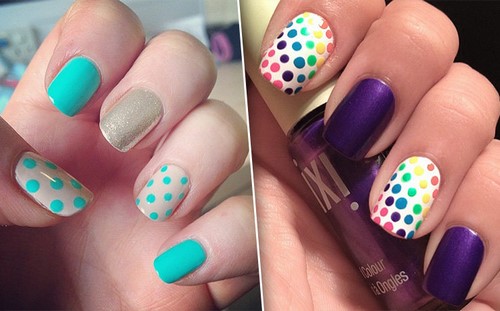 Manucure à la mode aux petits pois: idées et nouveautés photo