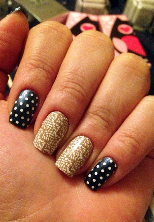 Manucure à la mode aux petits pois: idées et nouveautés photo