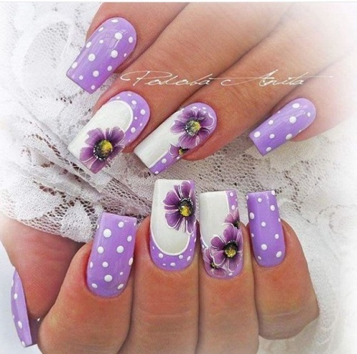 Manucure à la mode aux petits pois: idées et nouveautés photo