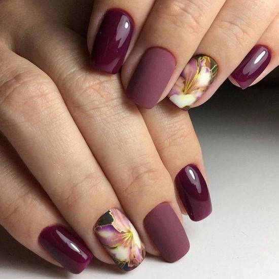 Belle manucure sur les ongles carrés - idées de conception de photos, tendances de la mode