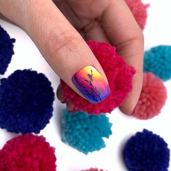 Belle manucure sur les ongles carrés - idées de conception de photos, tendances de la mode