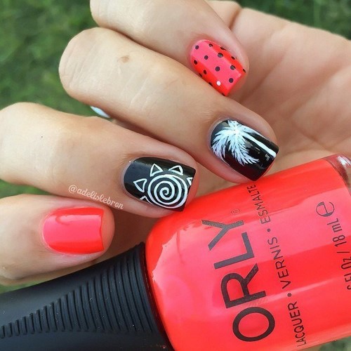 Manucure à la mode aux petits pois: idées et nouveautés photo