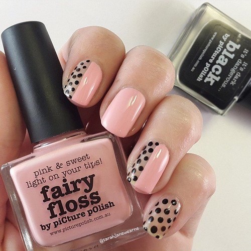 Manucure à la mode aux petits pois: idées et nouveautés photo