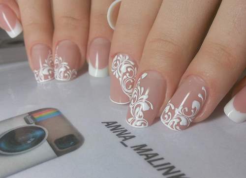 Manucure luxueuse avec dentelle - photos, actualités, idées de motifs