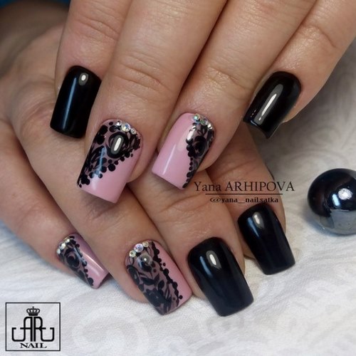 Manucure luxueuse avec dentelle - photos, actualités, idées de motifs