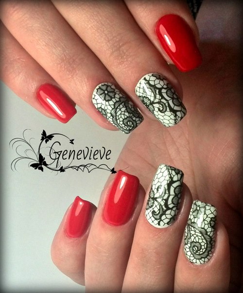 Manucure luxueuse avec dentelle - photos, actualités, idées de motifs