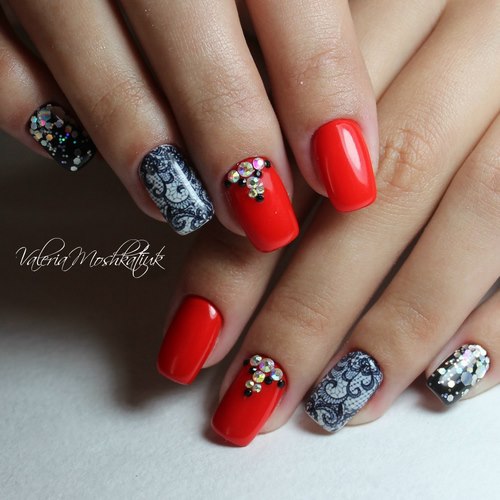 Manucure luxueuse avec dentelle - photos, actualités, idées de motifs