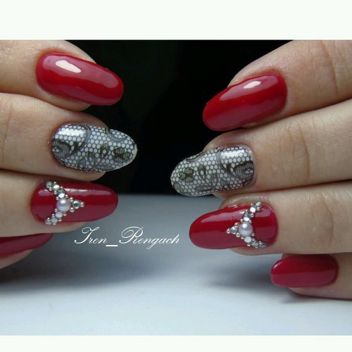 Manucure luxueuse avec dentelle - photos, actualités, idées de motifs