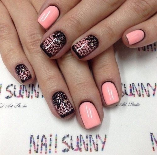 Manucure luxueuse avec dentelle - photos, actualités, idées de motifs